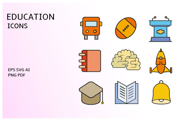 Education and School Icons Vector Set: A Powerful Graphic Design Asset for Modern Branding