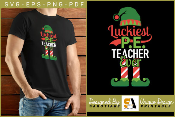 Luckiest P.E. Teacher Ever Sublimation: A Graphics Asset for Crafts and Local Branding