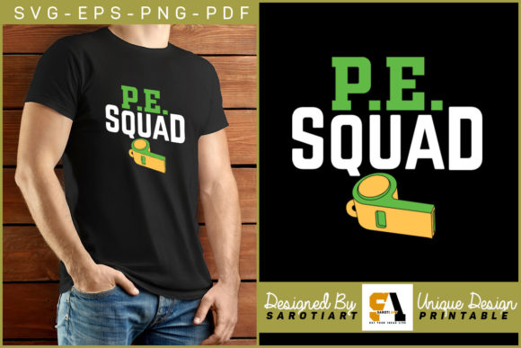 P.E. Squad T-shirt Printable Design SVG Review