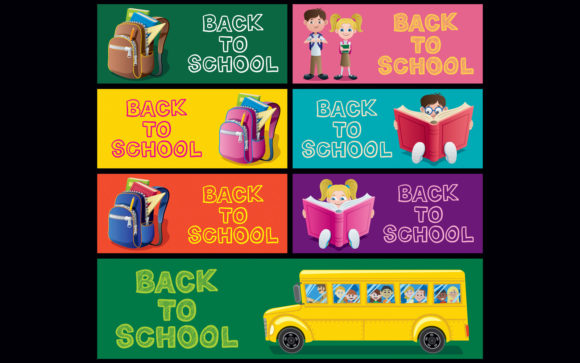 School Banner Set Part 1 – A Versatile Graphic Design Asset for Handmade Creators