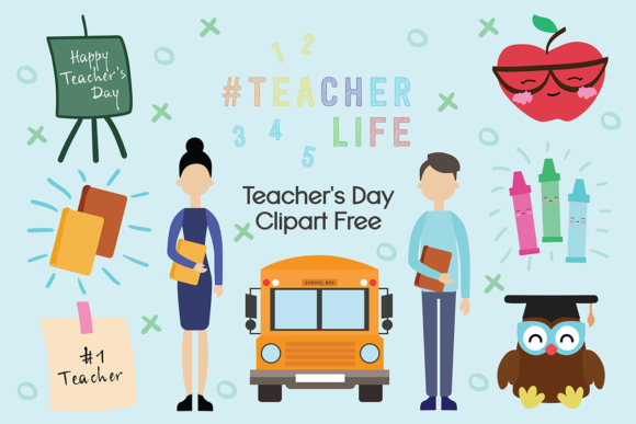 Teacher’s Day Clipart Free: A Versatile Graphic Design Asset for Digital Sellers