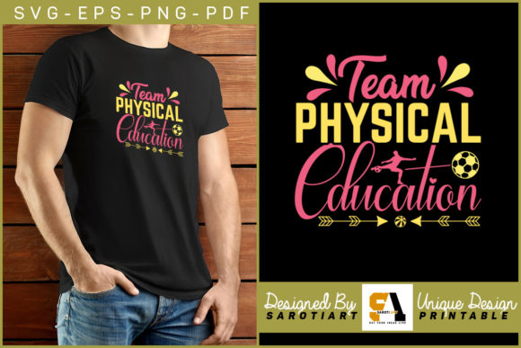 Team Physical Education SVG Graphic for Crafts & Graphics